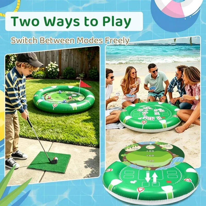 Uppblåsbart golfspel för pool strandleksaker för barn_voghion.com