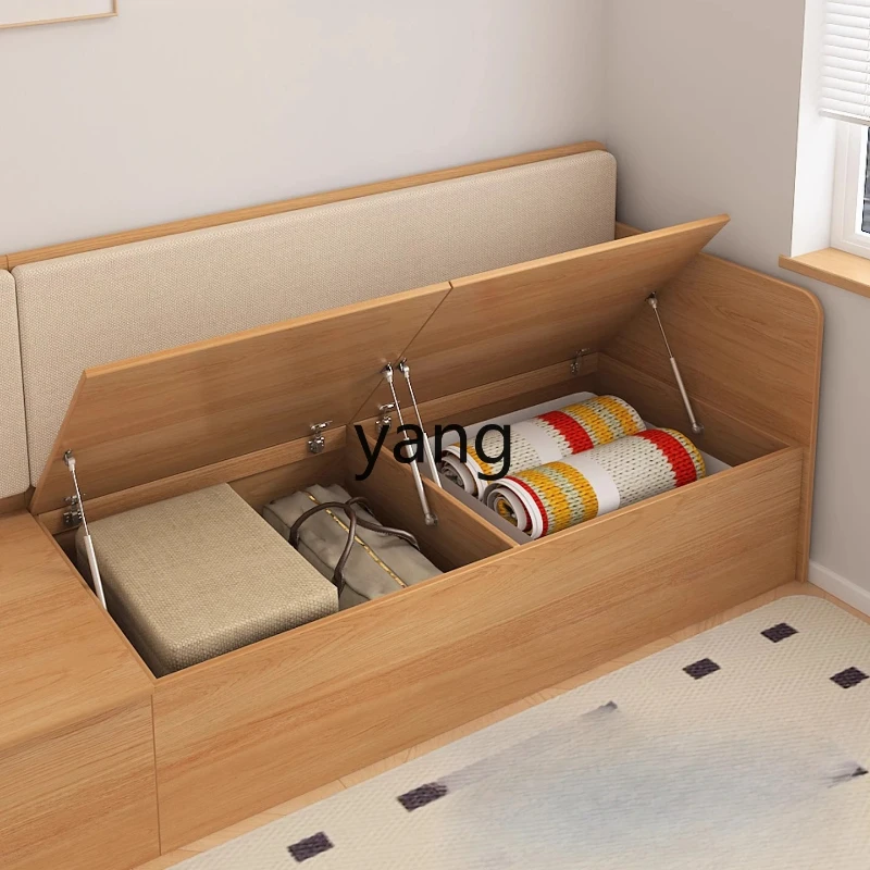 

LTT small apartment solid wood sofa cabinet bed with drawers single sofa living room