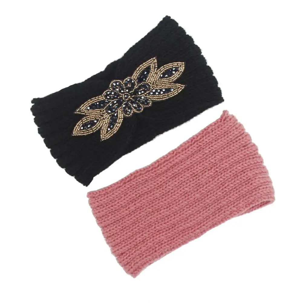 

2Pcs Knitted Warm Headwraps Cozy Adult Accessories Warm Hair Band Yoga Hair Bands Crochet Straps Soft Gifts