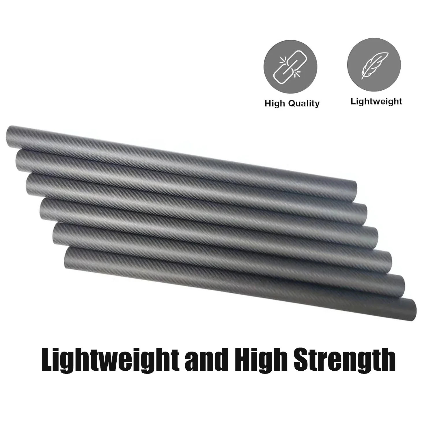 1 pz Lunghezza 250/500mm Tubo In Fibra di Carbonio Materiale Composito Ad Alta Durezza 3K Twill Opaco OD5-28mm Tubi Per accessori drone