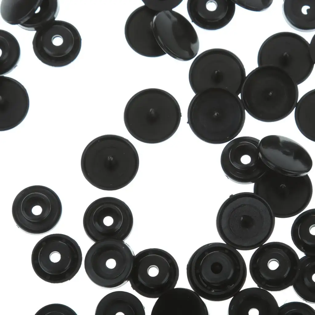 100 Set T3/T5/T8 Plastic Resin Press Studs Buttons Fasteners Craft KAM Snaps