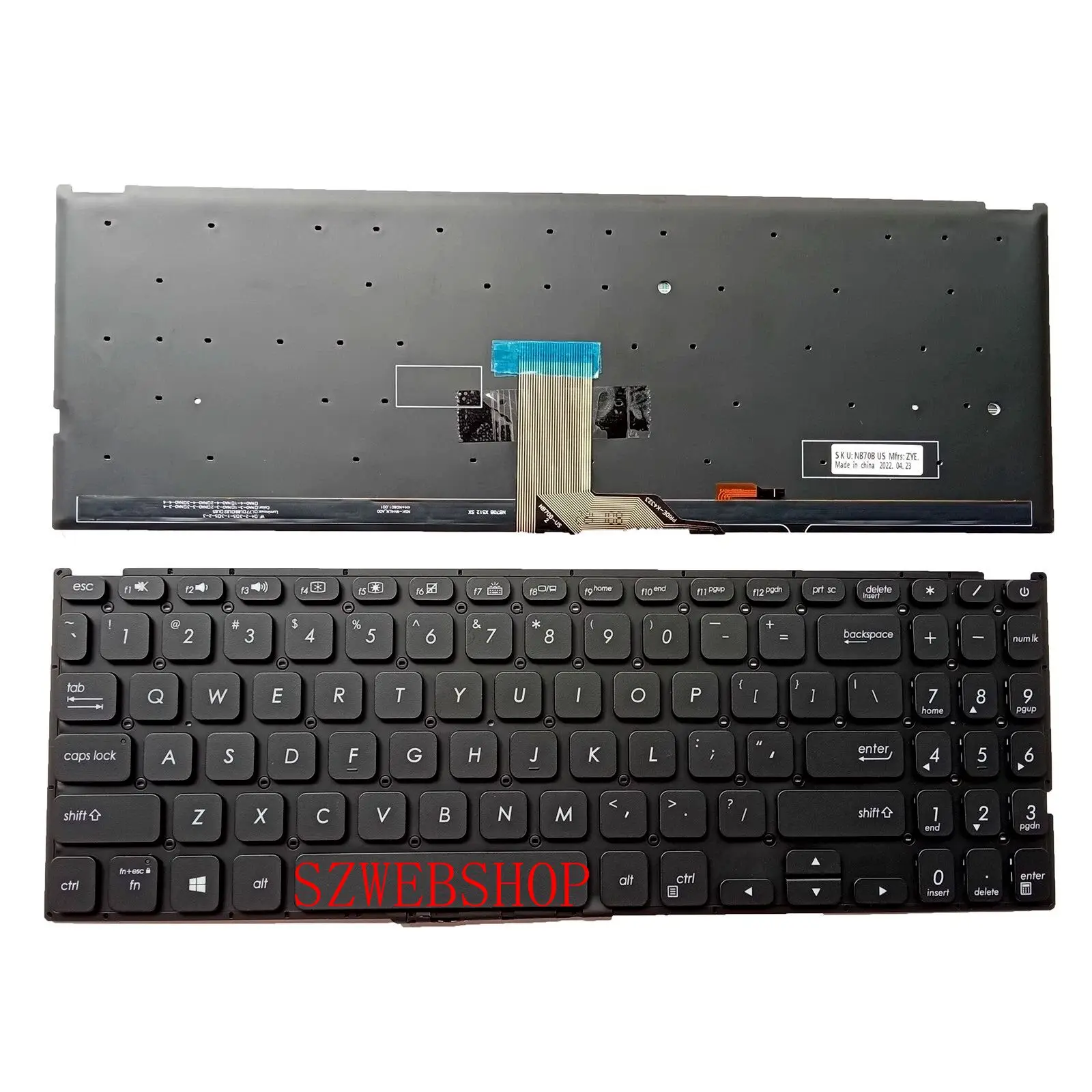 New Laptop For Asus P1504D P1504F P1504J P1504U R564D R564F R564J R564U US Keyboard backlit