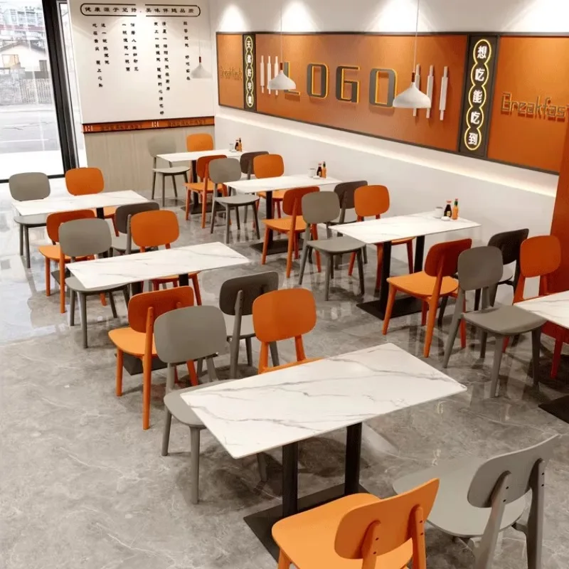 Juego de mesa y sillas de comedor de pizarra, muebles de cantimplora comercial para personal de fábrica, escuela, estudiantes, restaurante, Catering