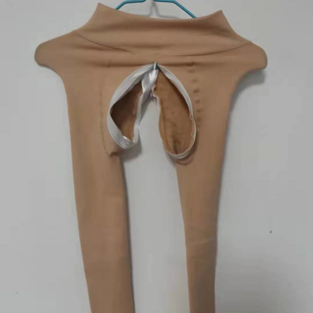 Autumn Winter Invisible Zipper Warm Pantyhose Tights Women High Waist Elastic Ladies Velvet Stockings Sexy Leggings