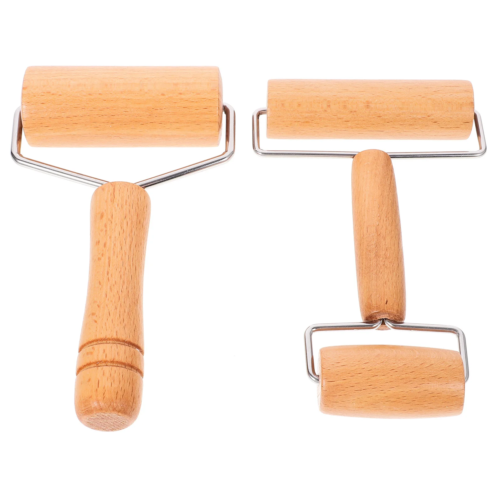 

2pcs Wooden Rolling Pin Pastry Pizza Dough Roller Kitchen Baking Tool Smooth Anti Slip Solid Wood Durability Household