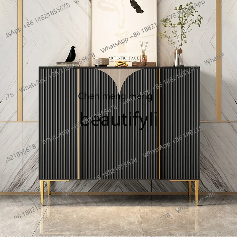 N178 G  Italian furniture, liht luxury four-door shoe cabinet, partition entrance door, entrance hall, rock slab cabinet