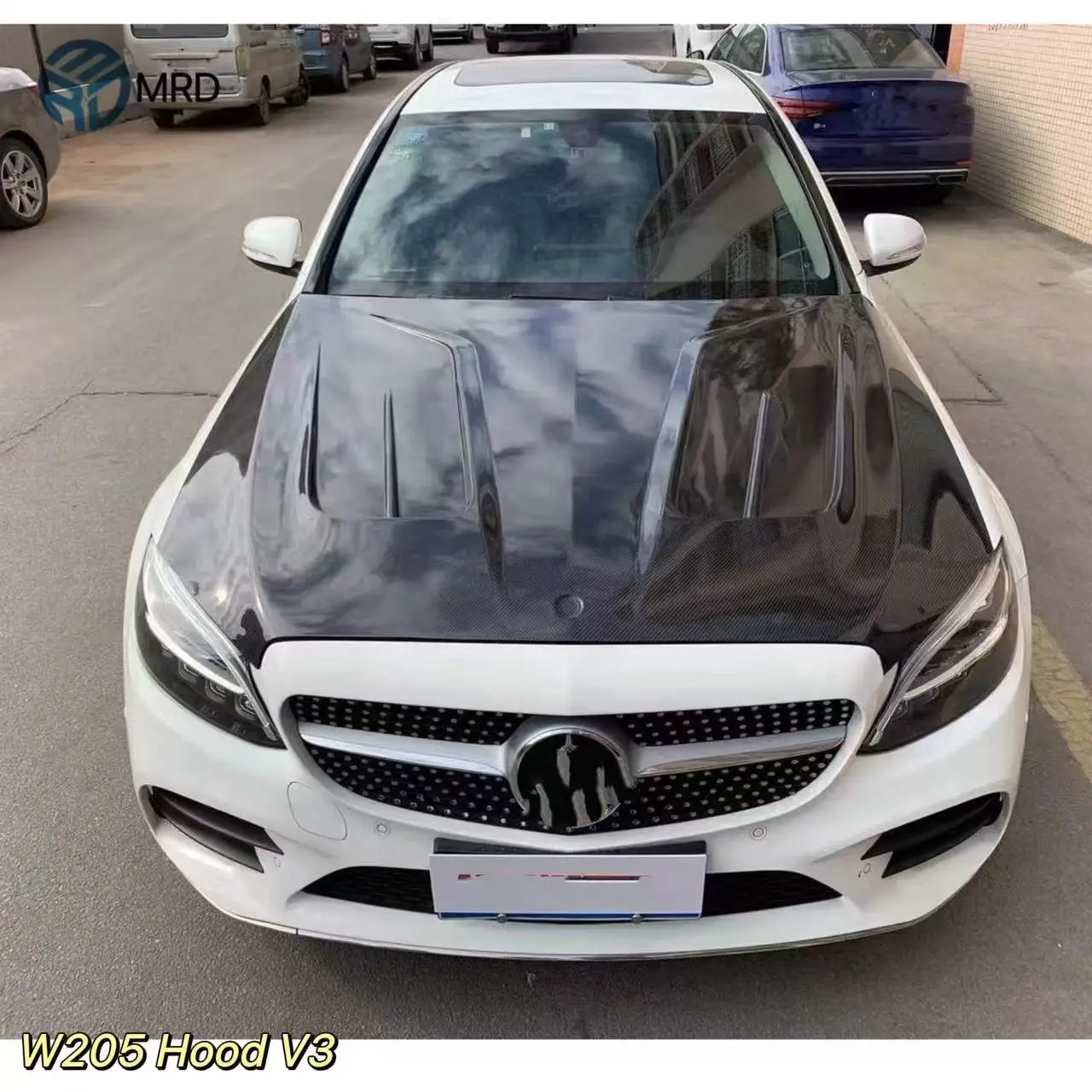 

MRD Carbon Fiber Hood for W205 C Class 2015-2021 for Mercedes-Benz V3 Style Carbon Hood