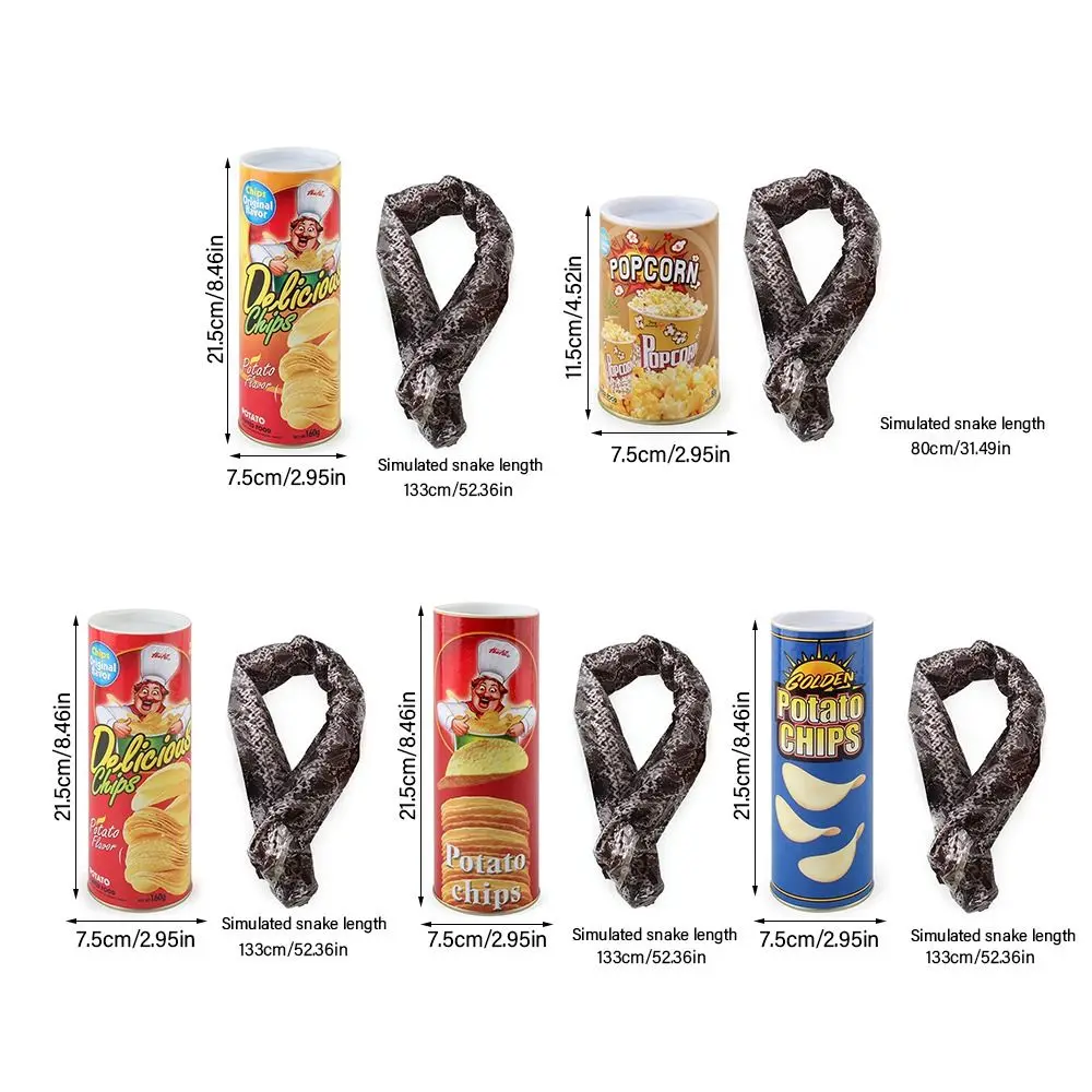パーティー再利用可能なエイプリルフールノベルティ面白いおもちゃチップ缶スネークマジックポテトチップ缶スネークトリック