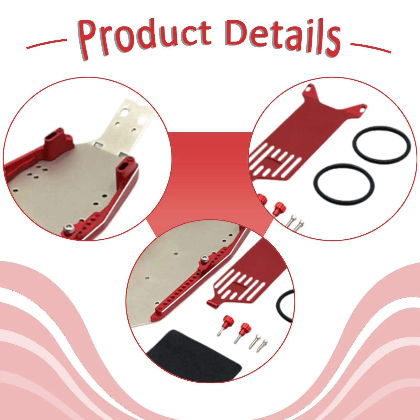 Chasis de coche RC para tablero inferior 244016, resistente a impactos, accesorios mecanizados CNC Premium, piezas de coche de Control remoto de Metal mejorado