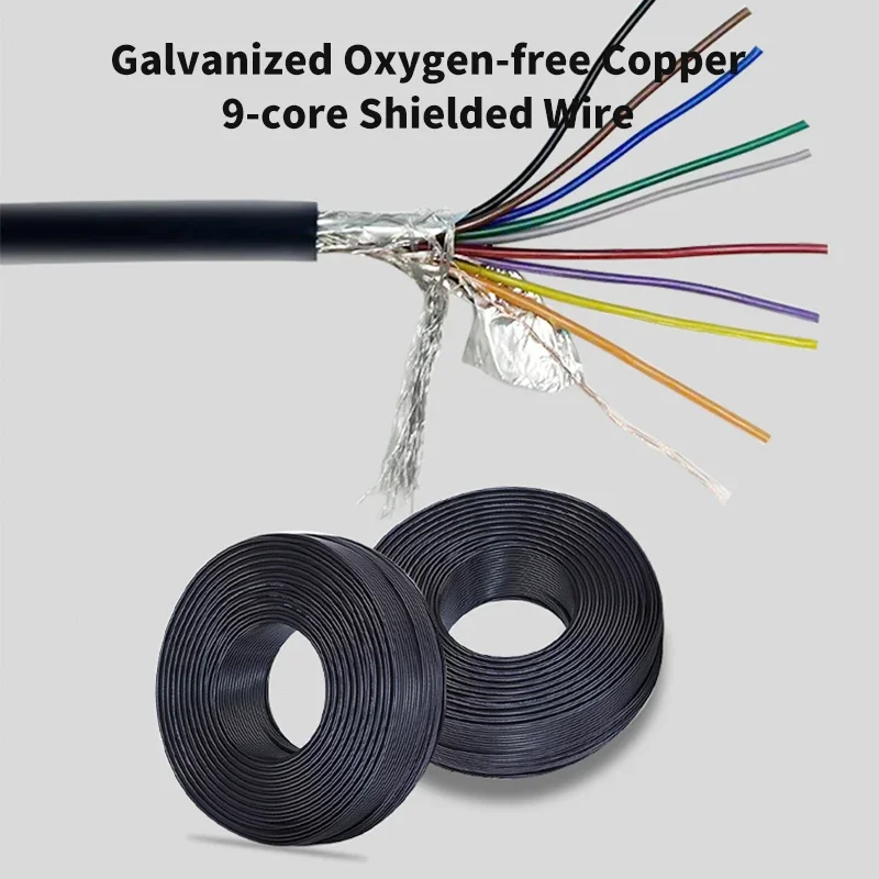 9Pin 15Pin Double Shielded Line Pure Copper RS232 485 Communication Signal Cable RVVP Control Wire Serial Port American 28-24AWG
