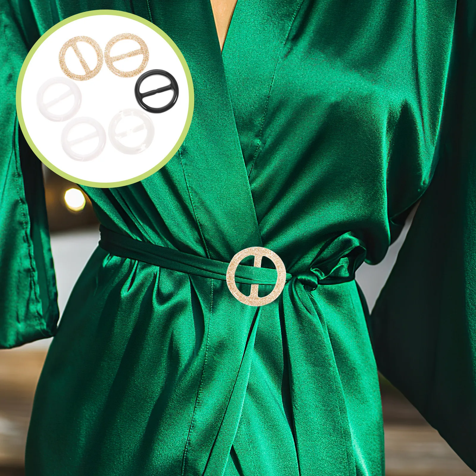 

6Pcs Round T-Shirt Clips Shirt Clips Elegant Clothing Buckle Corner Knotted Buckles Summer Dress Scarf Clip Ring