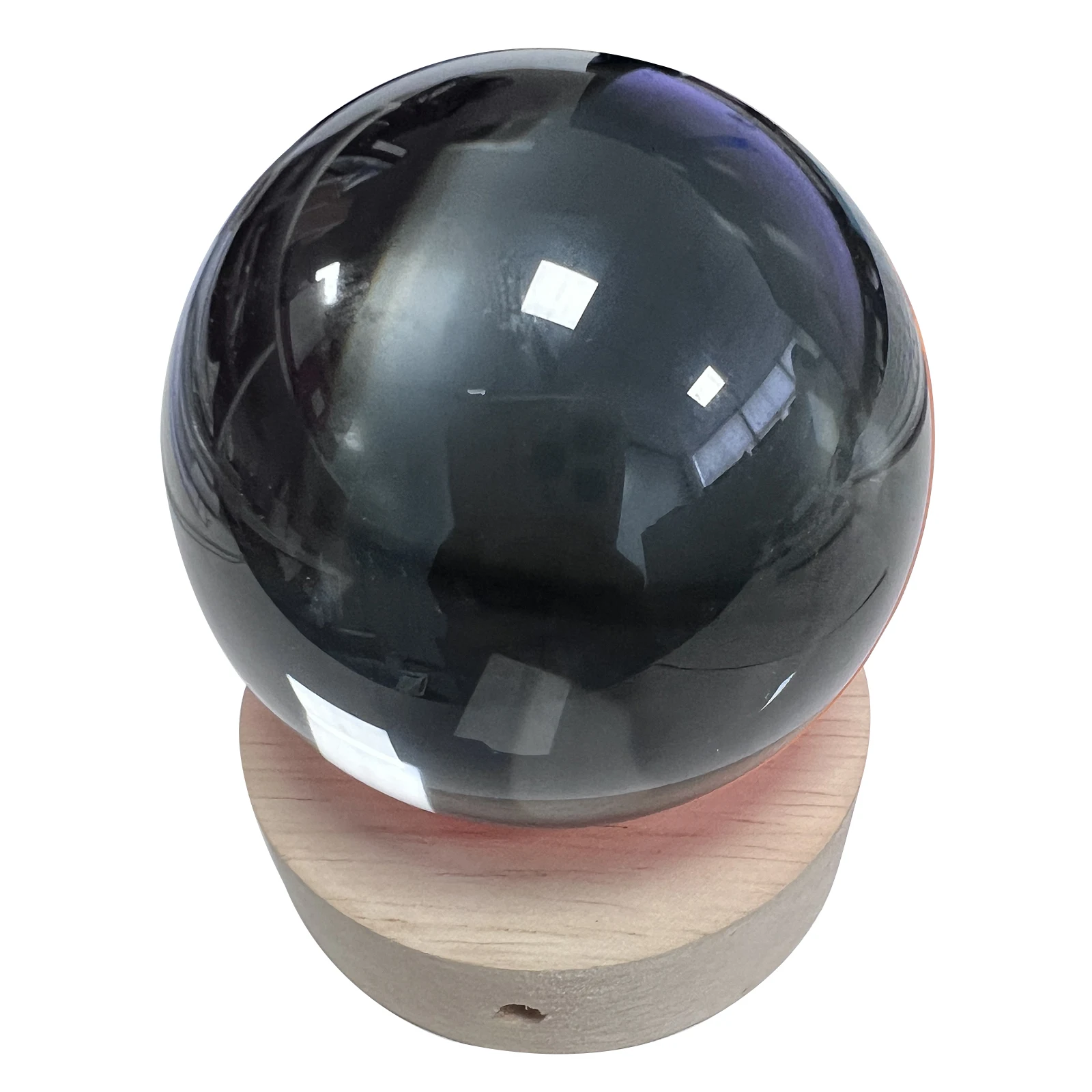 Video Glass Ball with Stand Memory Sphere Lamp with Black Base Memory Orb Lamp Gift for Anniversary Birthday Wedding