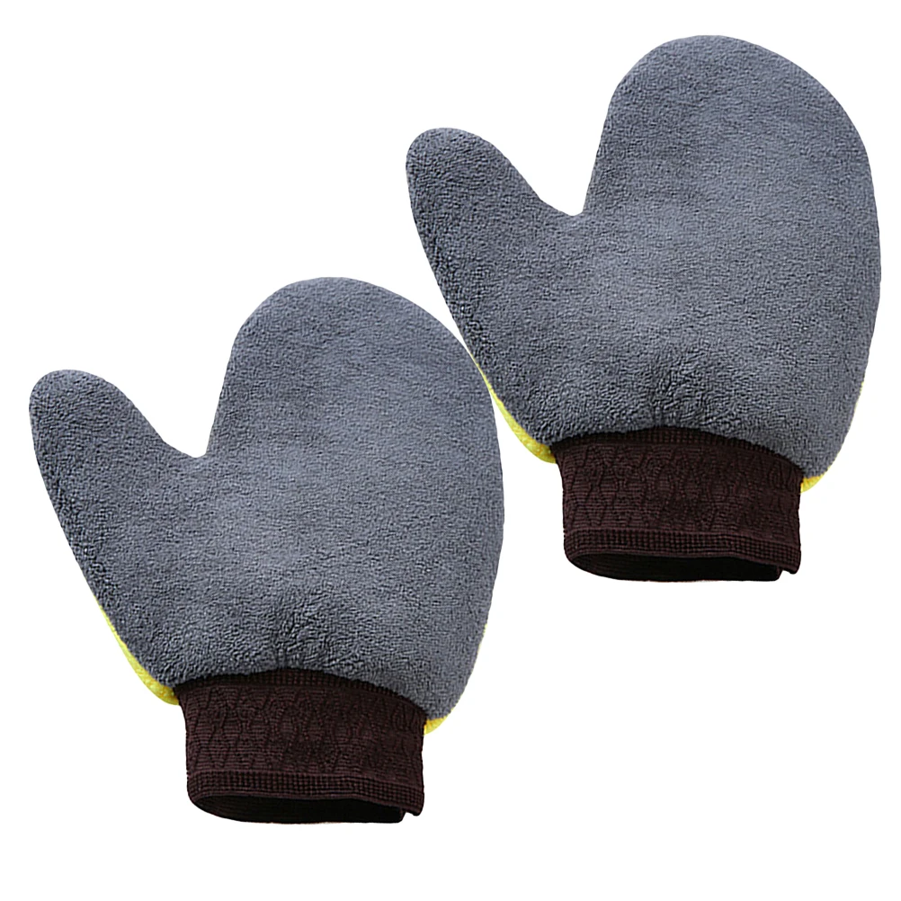 

2Pcs Gloves Scratch Free Mittens Body Cleaning Mitt Mitt Safe for Car Wash Mitts Car Cleaning Tool