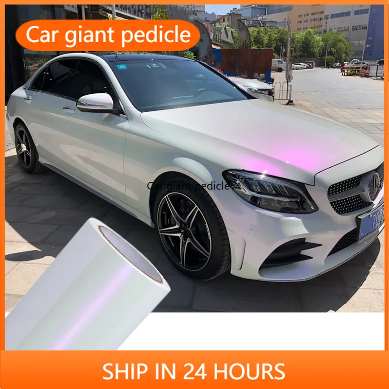 

Gloss White to Purple Vinyl Car Wrap vinyl film for vehicle coating. Suitable for car vinyl stickers.Bubble-free easy to install