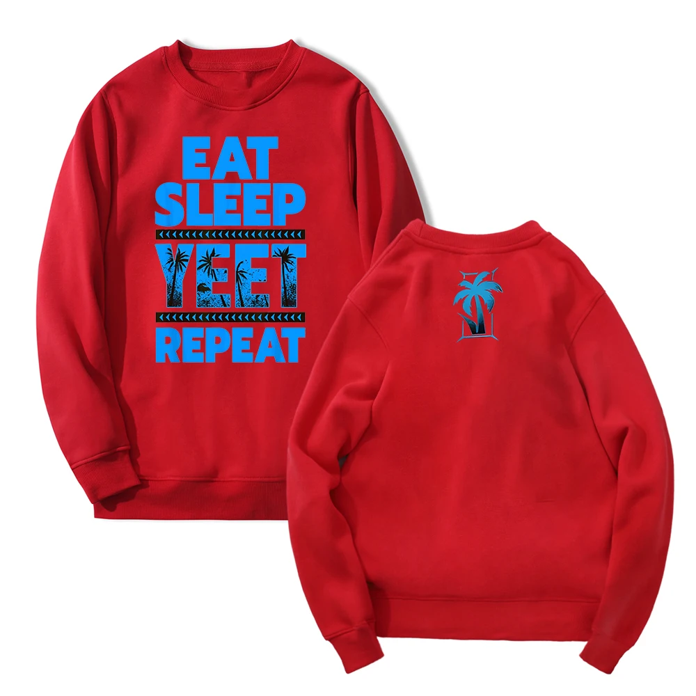 Jey Uso Eat Sleep Yeet Repeat Bluza Unisex Crewneck Long Sleeve Streetwear Kobiety Mężczyźni Moda Odzież