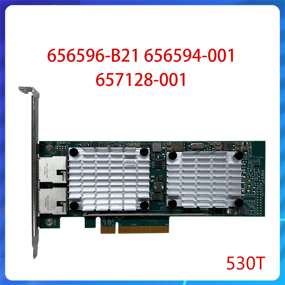 

Original 656596-B21 656594-001 657128-001 530T 10 Gigabit Network Card Server 10Gb 2-Port Fibre-optical Network Adapter Ethernet