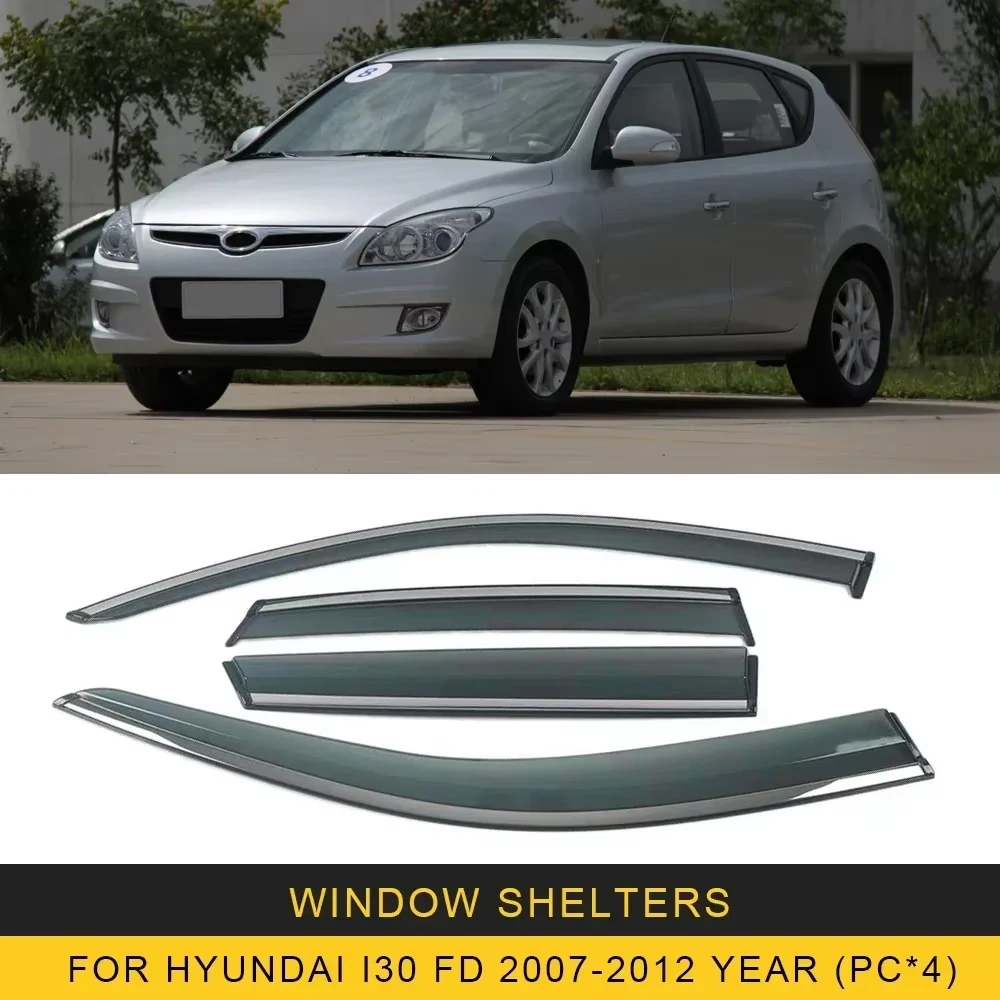 

Хромированные полоски, защита от дождя для HYUNDAI I20 I30 2007-2014, оконный козырек, ветровые дефлекторы, дверной козырек, вентиляционные шторы, вентиляционный козырек