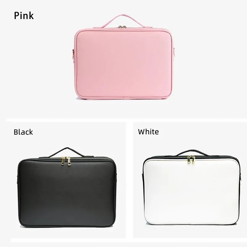 New Waterproof PU Leather Cosmetic Bag Professional Large Capacity Storage Makeup Handbag Case Travel Toiletry Bag For Women