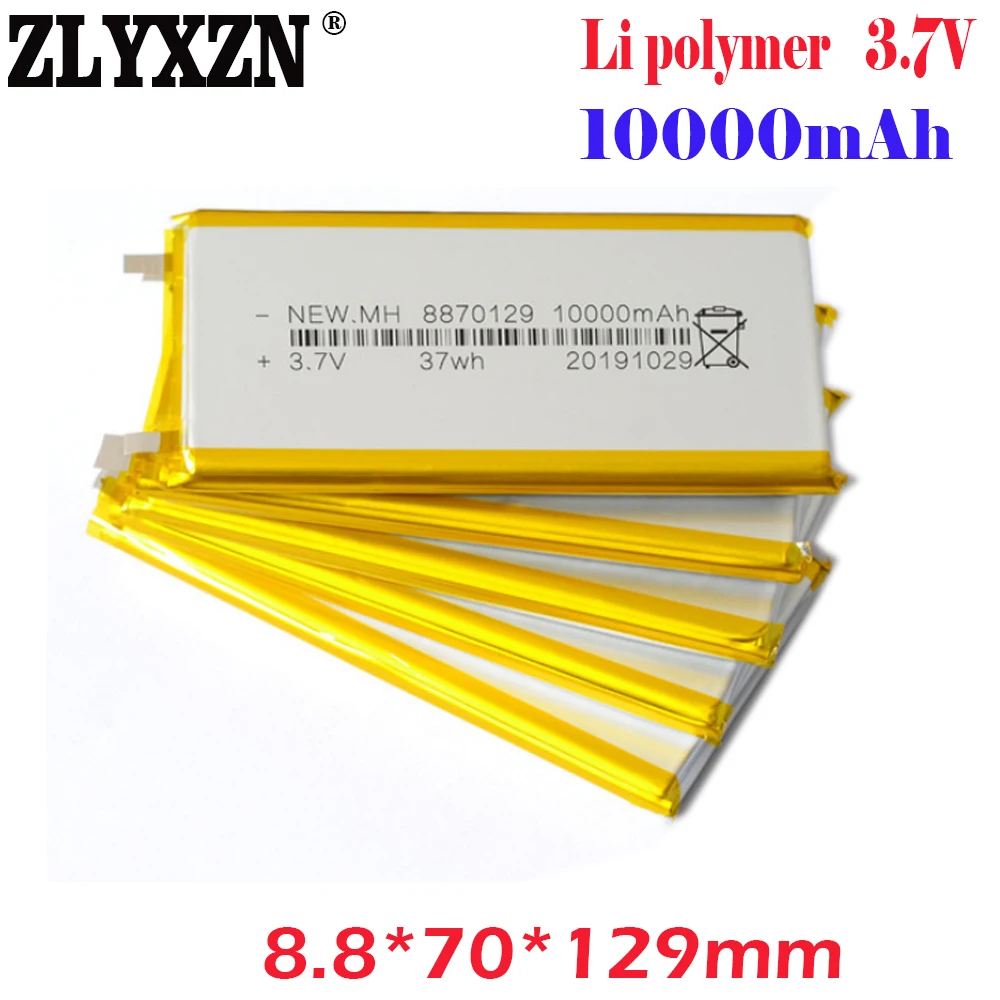 1-10pcs 9070130 8870130 8870129 3.7V 10000mAh  battery FOR power bank DIY battery pack brand tablet gm lithium polymer battery