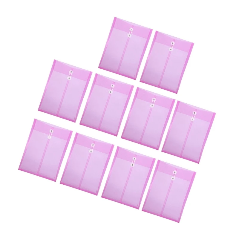 10Pcs Legal Size Envelopes with String Closure Water Resistant Expandable Folder