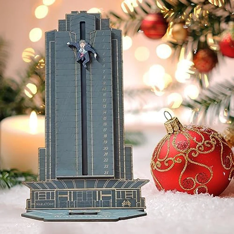 Gruber Falling Off Off Nakatomi Plaza, Funny Christmas Halloween Calendar Wooden Christmas Countdown Calendar Decor 23 X 13Cm A