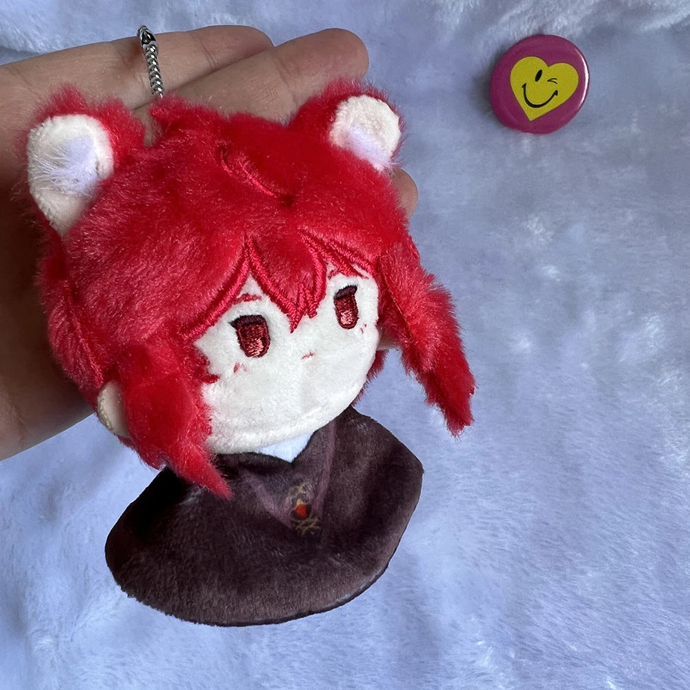 Genshin Impact Diluc Tartaglia Dolls Cosplay Genshin Diluc Ragnvindr Childe Plush Toys Mini Soft Keychains Xmas Gifts