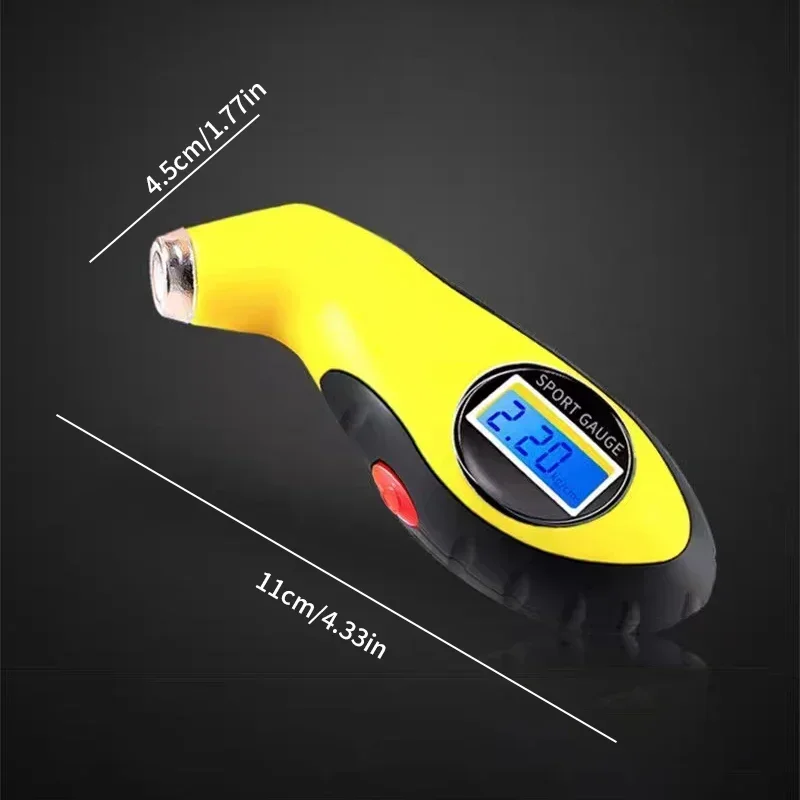 Electronic Digital Display Tire Pressure Monitoring Meter High Precision Tire Pressure Monitor For Car Tires That Can Be Deflate