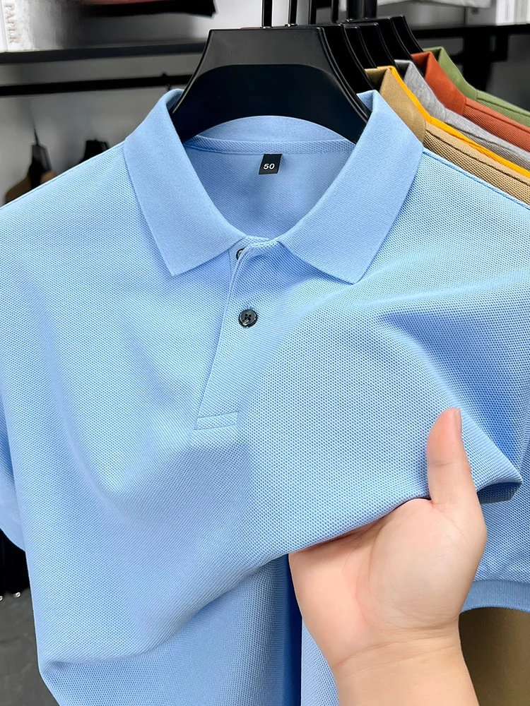 

Свободная повседневная мужская футболка irt ort Sve с отложным воротником, летняя деловая повседневная универсальная футболка Rn, брендовая хлопковая футболка 00%