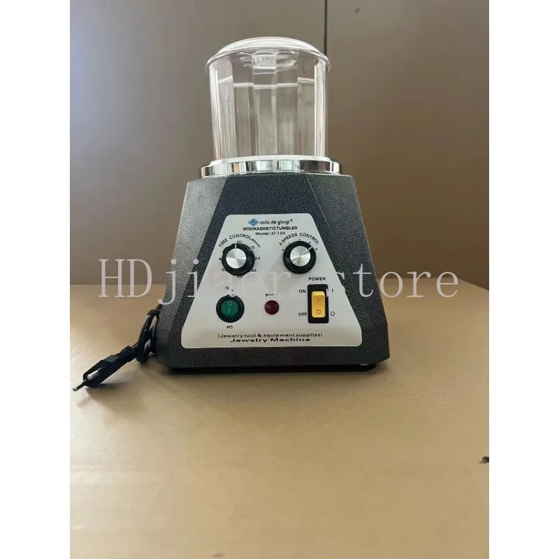 

KT-100 Magnetic Pin Tumbler Polishing Machine - Mini Jewelry Rotary Polisher, Adjustable Speed for Gold & Precision Parts
