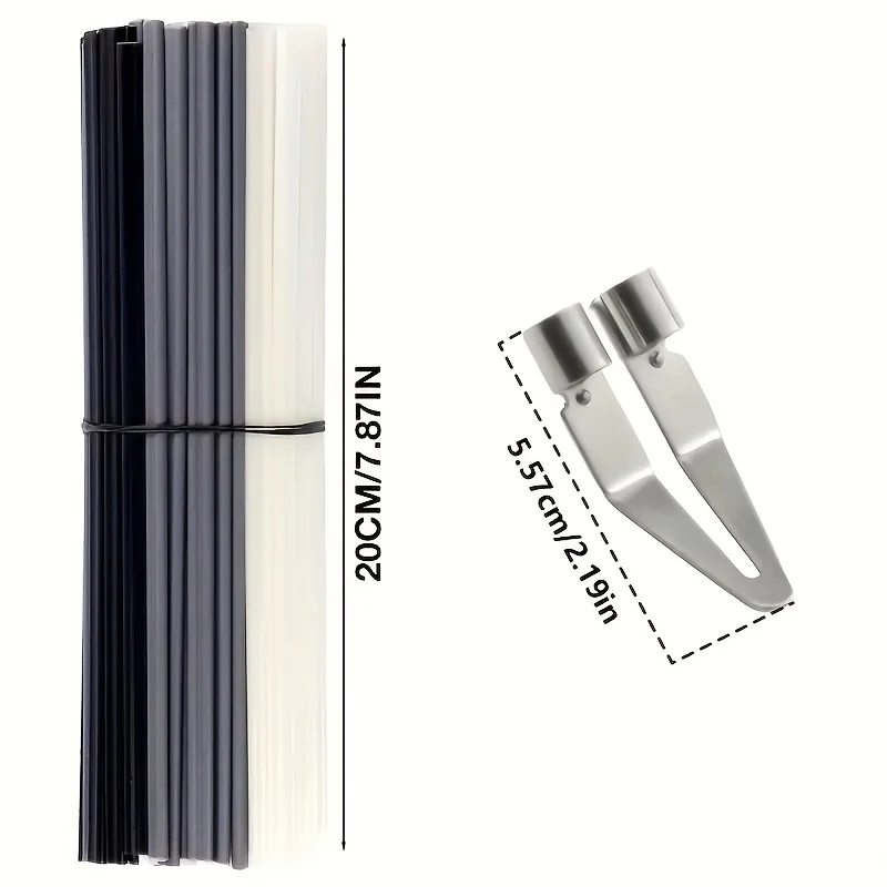 53 pieces/set of plastic welding kits, ABS PP PVC PE plastic welding rods, soldering iron tips, car bumper repair tools,