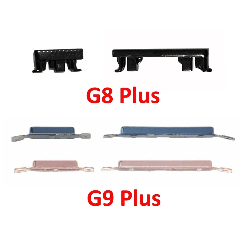 모토로라 모토 G4 G6 G7 G8 G9 플레이 플러스 전화 하우징 전원 볼륨 버튼 온 오프 잠금 외부 측면 키 부품, 20 세트