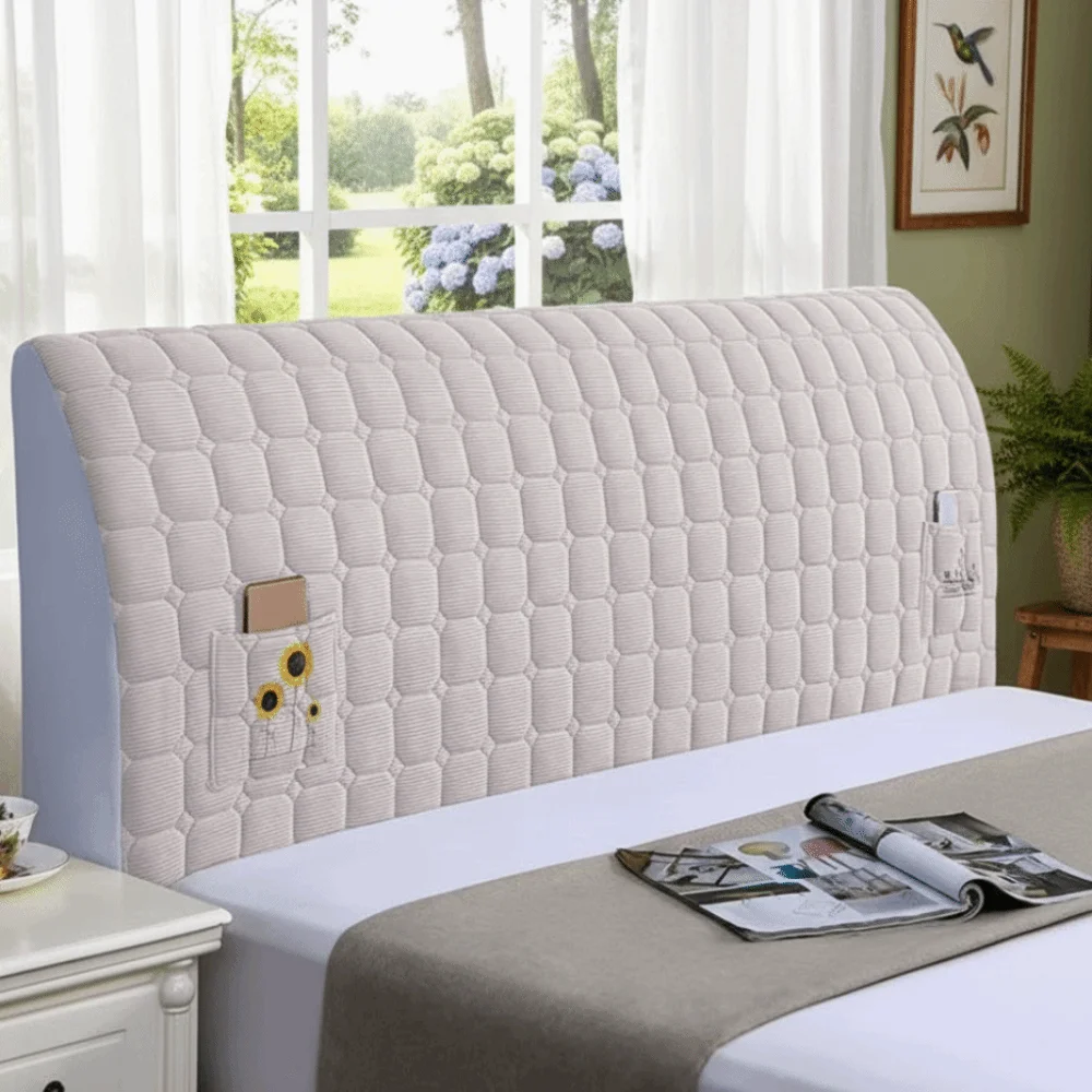 Anti-Collision Bedhead Cover All Inclusive Minimalist Dust Protection Cover Dustproof Thickened Headboard Cover Hotel