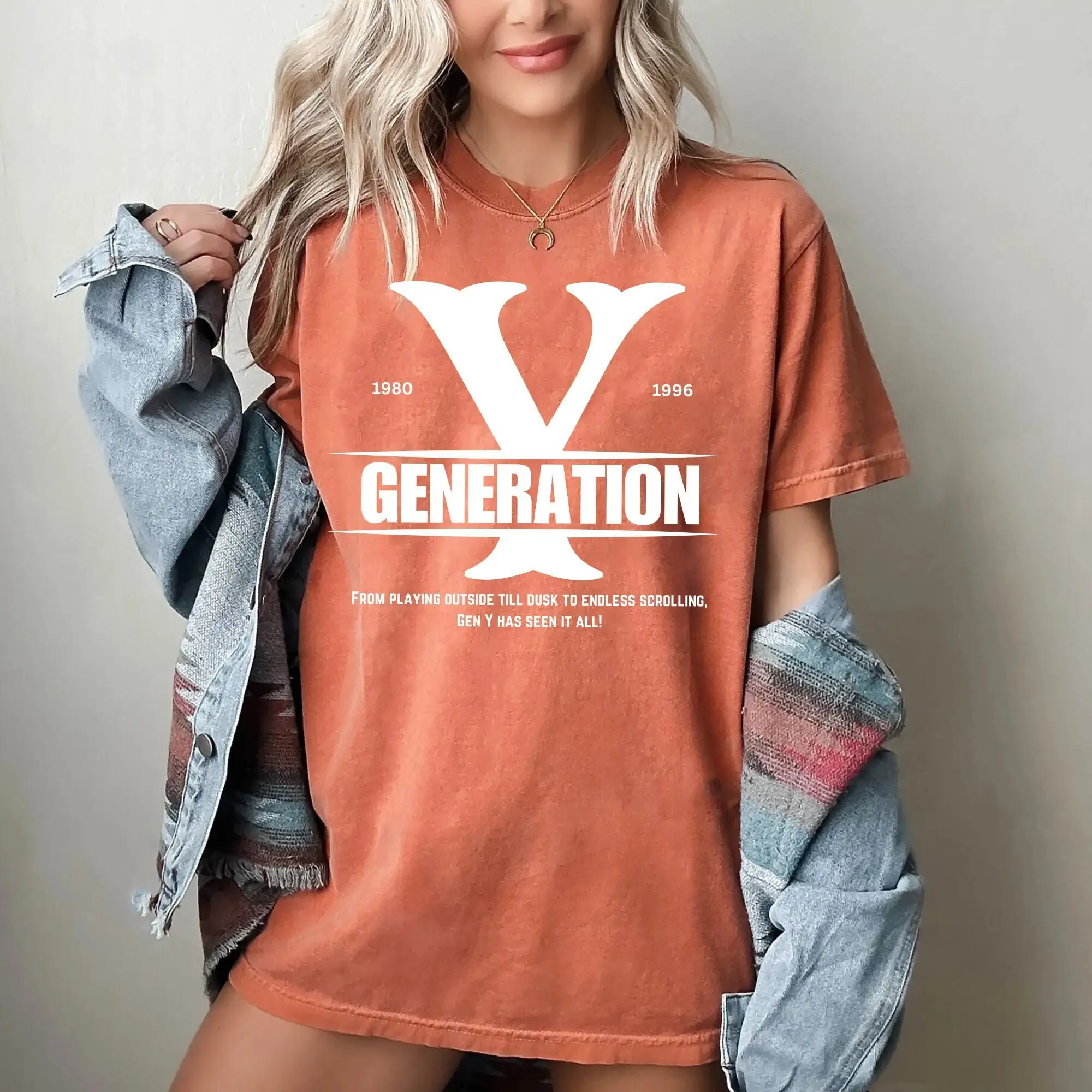 Comfort Colors Gen Y T Shirt Generation From Playing Outside Till Dusk To Endless Scrolling Has Seen It All Trendy Tee