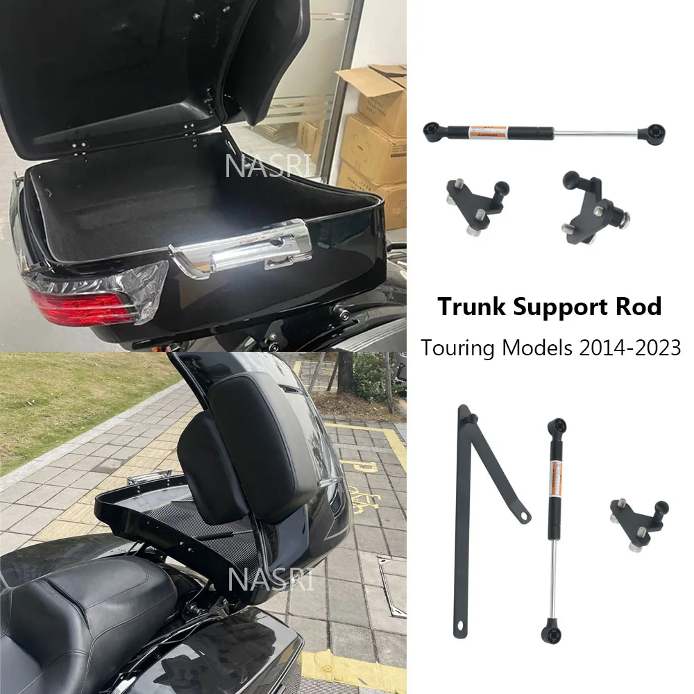 For Harley Touring Street Glide CVO Road Glide Road King 2014-2023 Motorcycle Accessories Support Hydraulic Rod Tour Pak Trunk