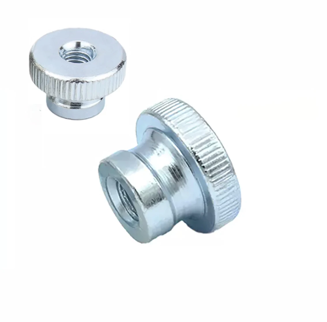 Blue Zinc Through Hole Knurled Thumb Nuts M3 M4 M5 M6 M8 M10 Carbon Steel Hand Grip Knobs Step Nut Hardware Accessories