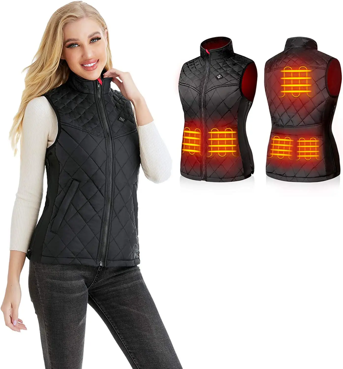 Nice Women Heating Vest Autumn and Winter Cotton Vest USB Infrared Electric Heating suit Flexible Thermal Winter Warm Jacket