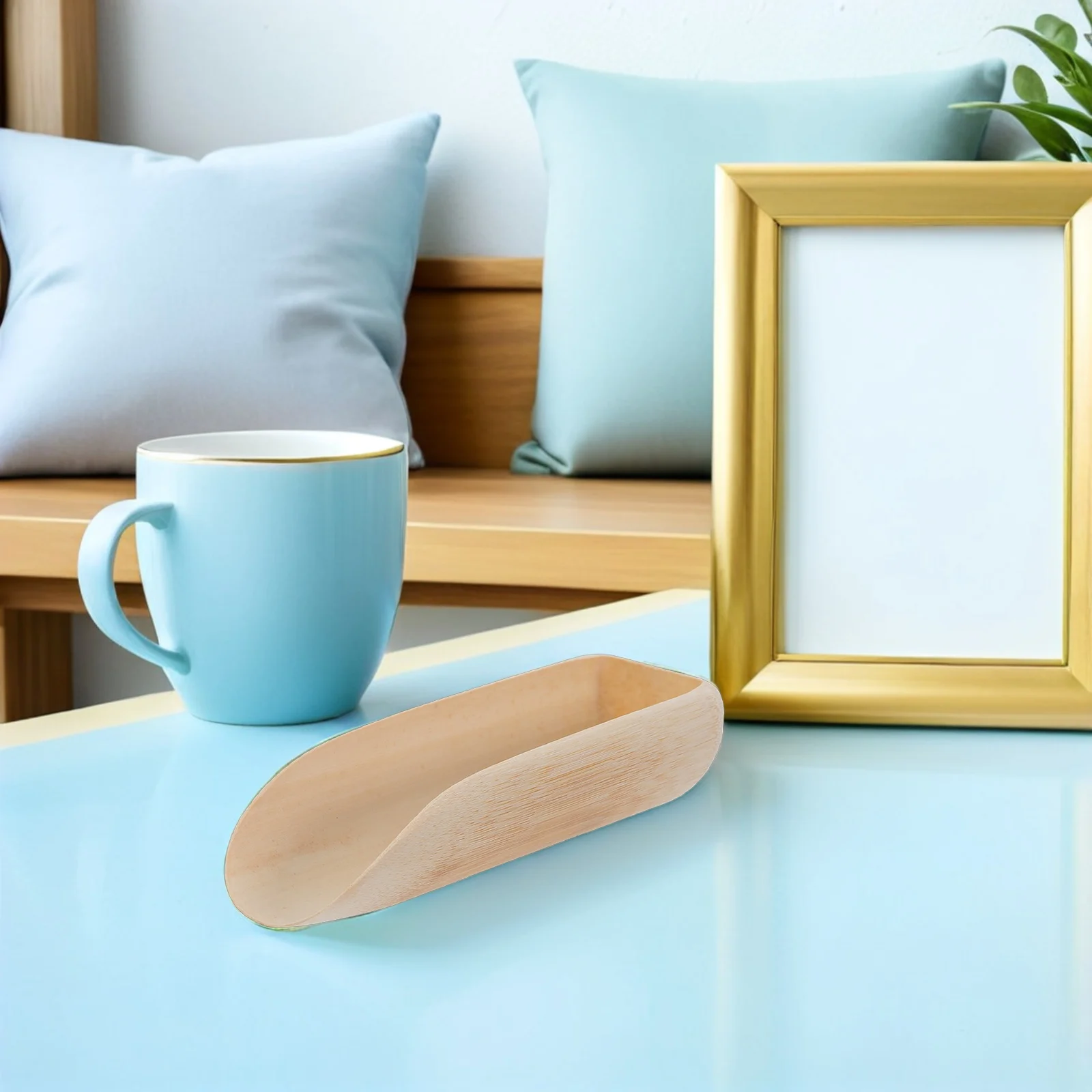 

Bamboo Tea Scoop Light Yellow Traditional Chinese Tea Spoon for Ceremonial Home Teahouse Office Coffee Spices Condiment Scoop