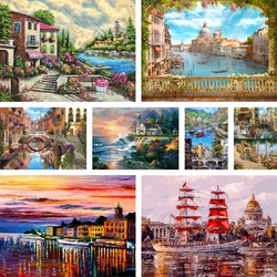 Landscape City DIY Paint By Numbers Kit Oil Paints 40*50 Picture By Numbers Photo Wall Paintings For Adults Wall Art For Drawing