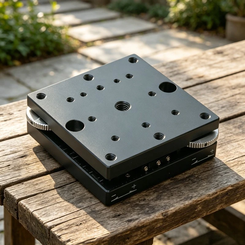 PT-QX Manual Displacement Platform 2D Tilt Stage Aluminum Alloy Fine Adjustment Slide Optical Mount Lab Precision