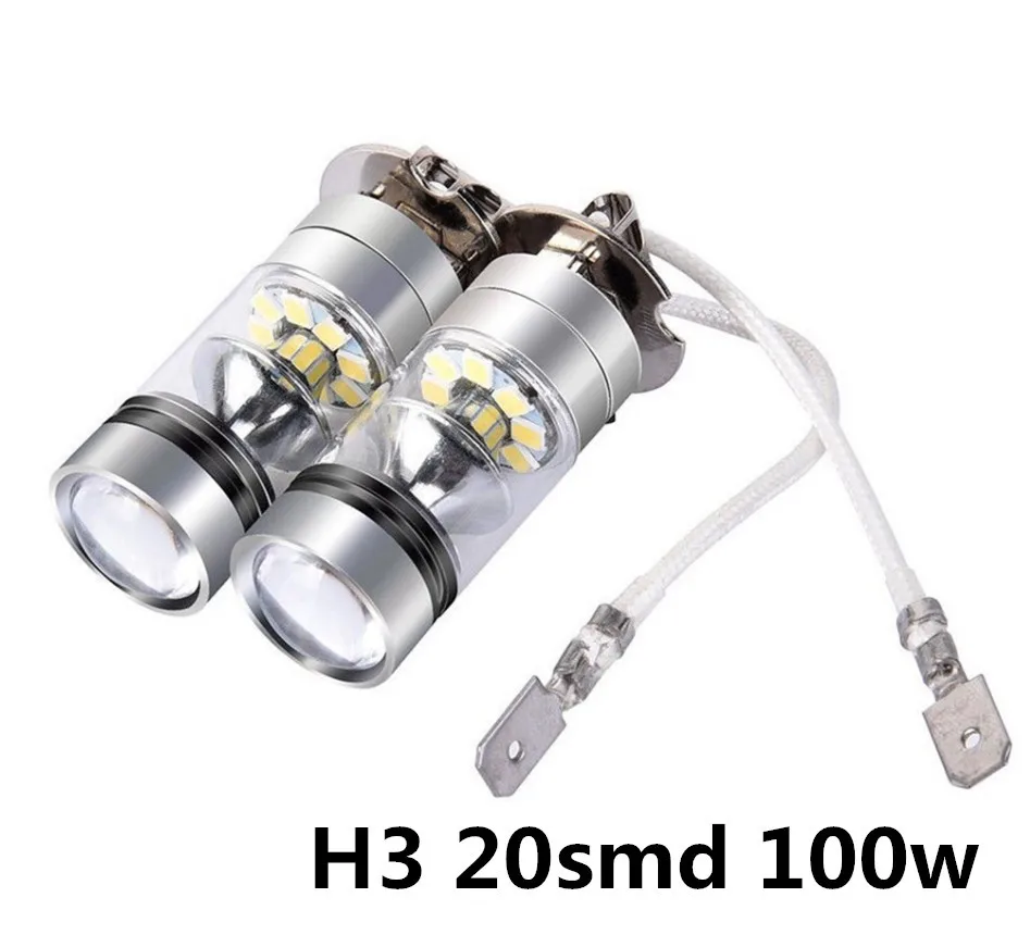 Ampoule LED H4 blanche pour phare de voiture et moto, haute puissance 8000K, ampoule de conduite antibrouillard 1800LM, 2 pièces