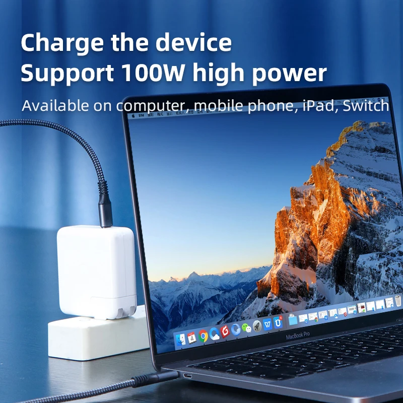 نوع C إلى نوع C كابل شحن سريع ، Thunderbolt 4 ، USB 4.0 ، 40Gbps ، PD3.1 ، 240 واط ، 8K @ 60Hz ، PS5 ، نينتندو سويتش ، ماك بوك