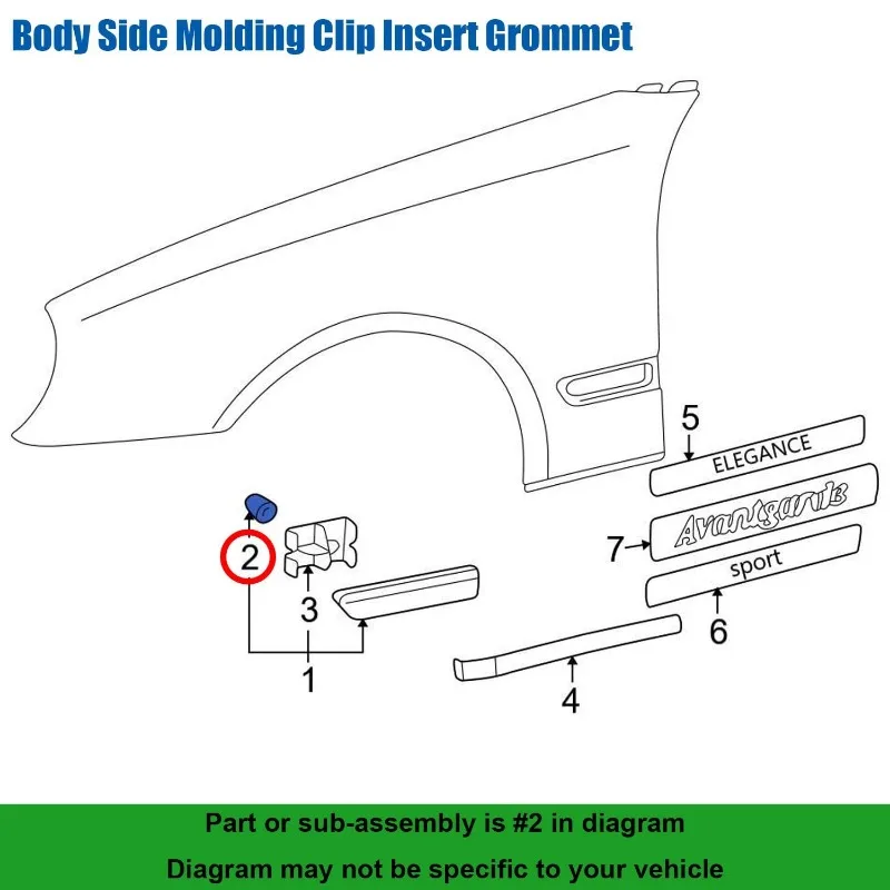 50 100 500Pcs Grommet Clip Body Side Molding Insert For Mercedes Benz W129 W202 W210 A0019887681 0019887681 001-988-76-81