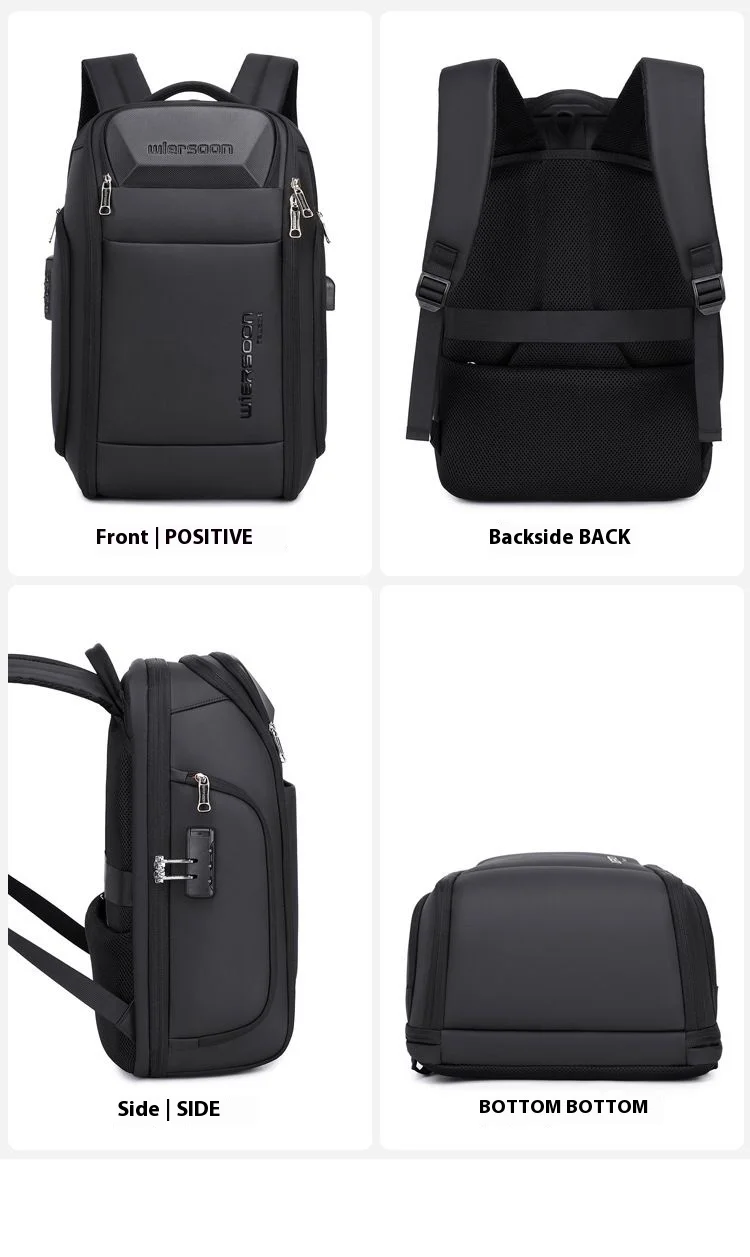 35-l-Business-Rucksack für Herren, wasserdichter Rucksack, große Kapazität, Geschäftsreise, multifunktionale Passwort-Anti-Diebstahl-Laptoptasche – Detail 9