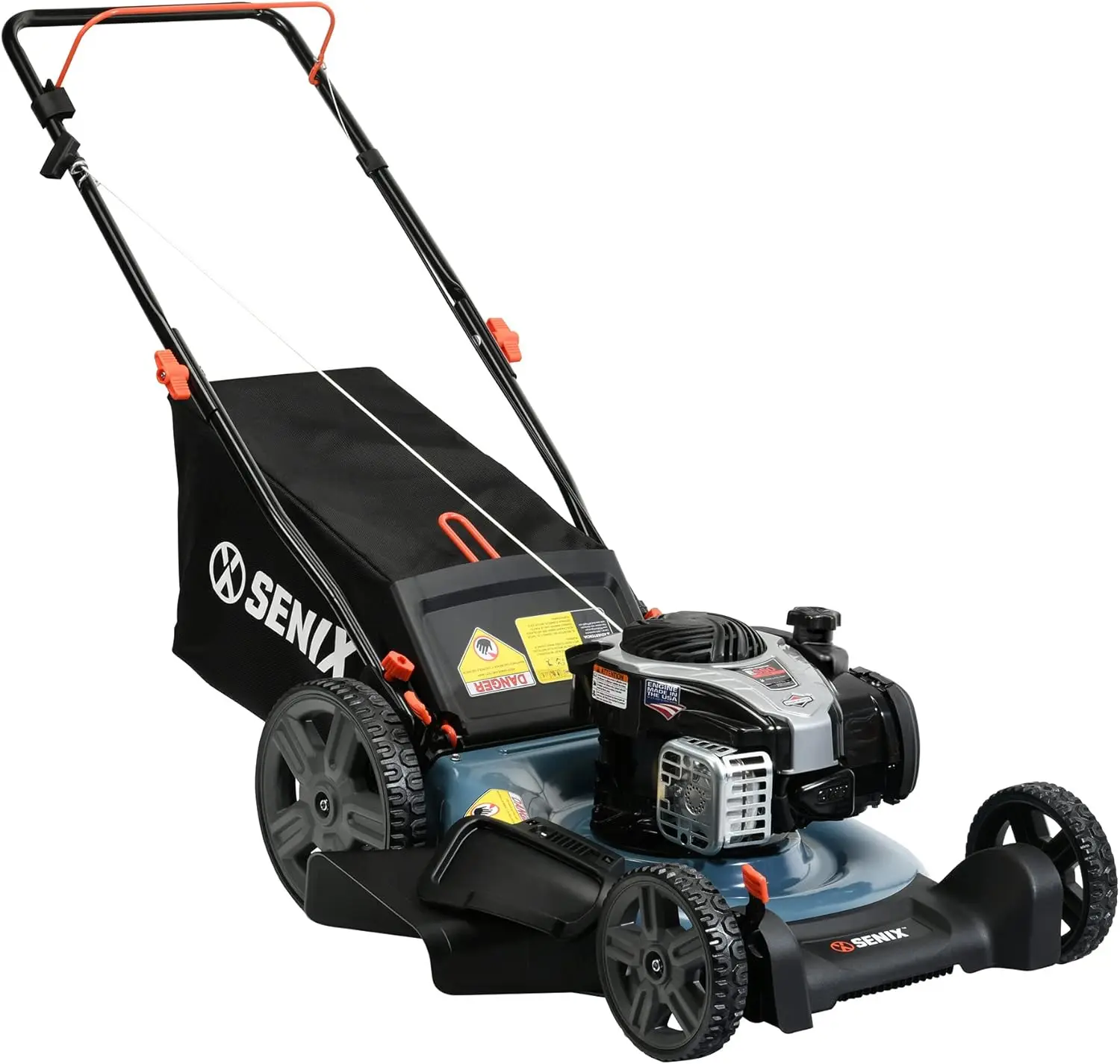 21-Inch Gas Push Lawn Mower with 140 cc 4-Cycle Briggs & Stratton Engine, Bagging, Mulching, and Side Discharge, 6