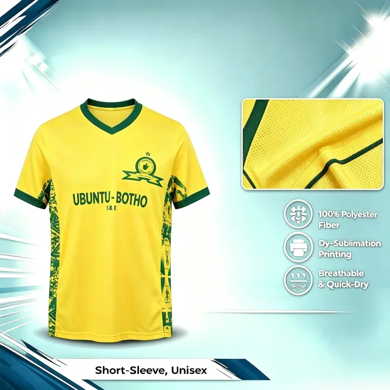 2027 New Mamelodi Sunset Fan Custom 3D Printed Fashion Sports Fast Drying Breathable Short Sleeve Parent Child Clothing