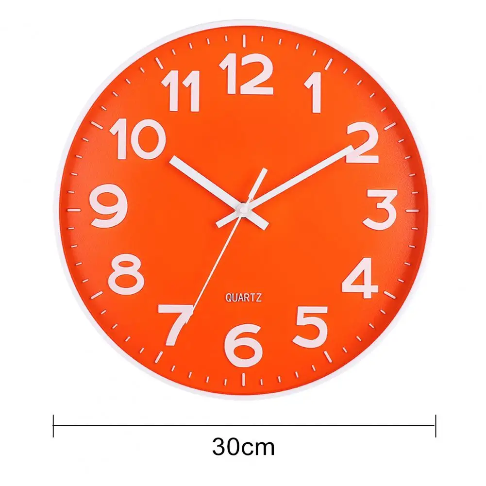 12-Inch Wall Clock High-precision Battery Operated Easy-to-Read Silent Non-Ticking Quartz Clock Wall Art Decoration