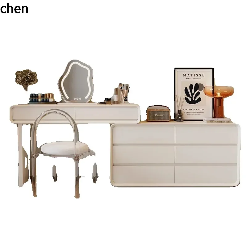 GZ-8 Dressing Table Ultra-Thin Solid Wood  Chest of Drawers Bedroom Bedside Cabinet Ultra-Narrow Makeup Table Storage Cabinet