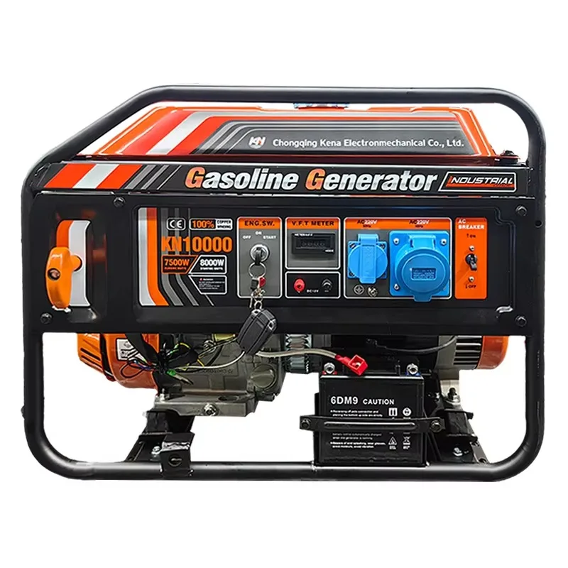 Portable 5.0Kva 6.5Kw 420cc Generator 110V 220V 380V KN-D 50/60Hz 25L Fuel for Tank