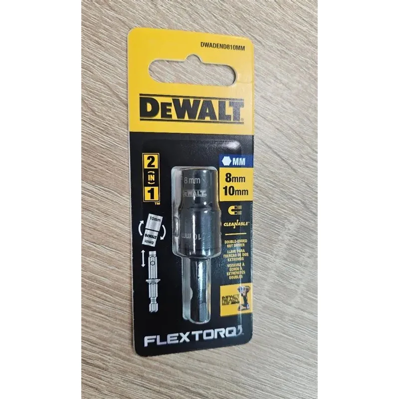 ديوالت 8 مللي متر و 10 مللي متر متري مزدوج الأطراف المغناطيسي كم محول قضيب 2 في 1 تأثير جاهز لأدوات الطاقة الكهربائية