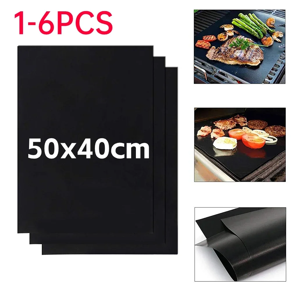 

Outdoor Camping Picnic Non-stick BBQ Grill Mat Reusable Barbecue Baking Pad Oven Tool Cooking Accessories BBQ Grill Sheet Pad